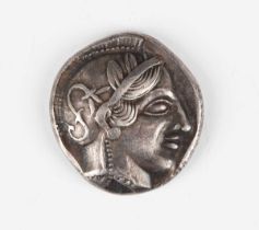 A Greece, Attica, Athens silver tetradrachm, circa 440-404 BC, obverse with head of Athena,