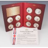 An Elizabeth II Windsor Mint The Queen's Beasts ten-coin set, within a presentation folder with