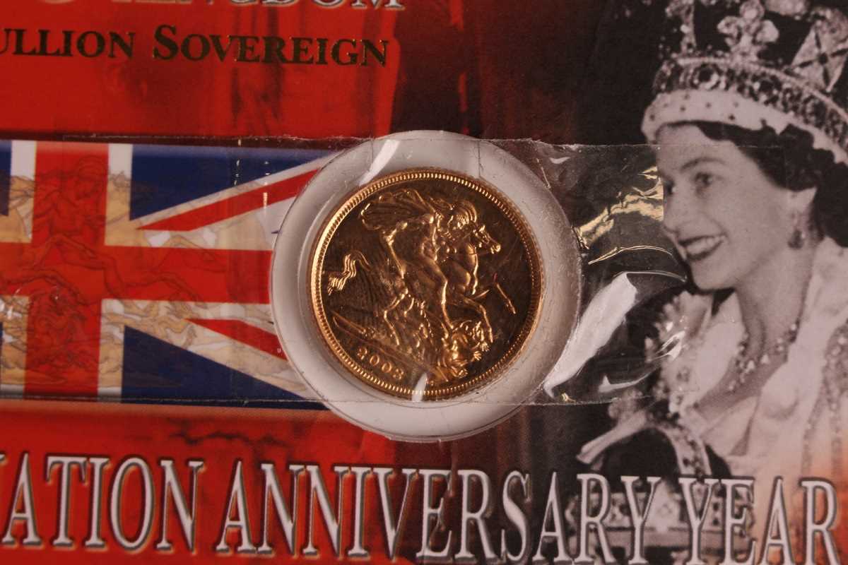 An Elizabeth II Royal Mint Gold Bullion sovereign 2003, within a presentation pack. - Image 2 of 4