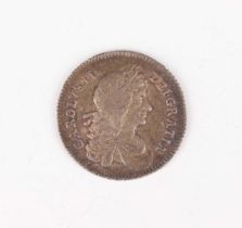 A Charles II shilling 1668 (toned with some rainbowing).