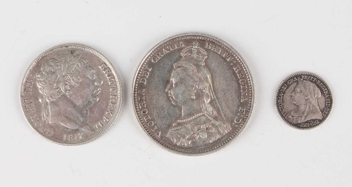 A collection of 18th, 19th and 20th century British and world coinage, including a Victoria Old Head - Image 2 of 9