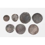 A small group of hammered silver and milled coinage, including three Charles I shillings (all