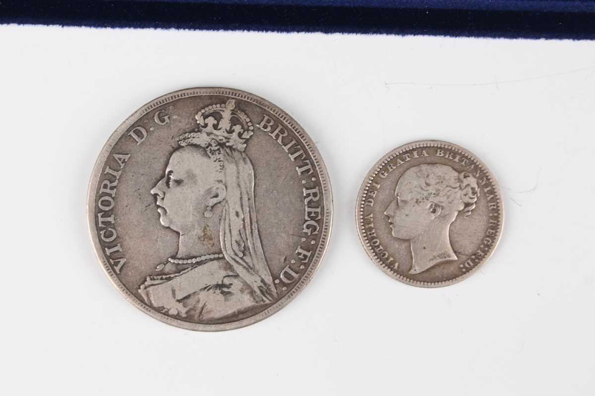 A Victoria Jubilee Head crown 1889 and a collection of other coins and tokens, including an - Image 2 of 9