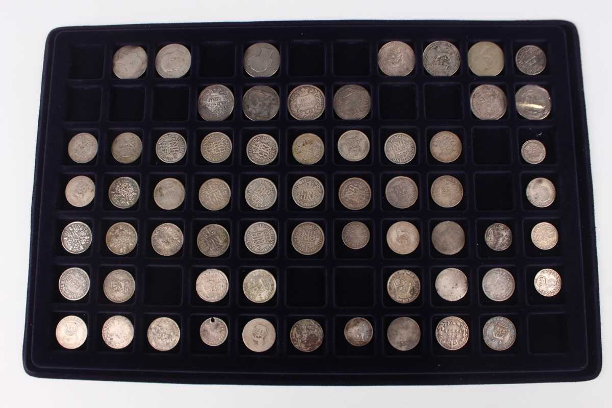 A collection of 18th, 19th and 20th century silver and other coinage, including half-crowns, - Image 3 of 8