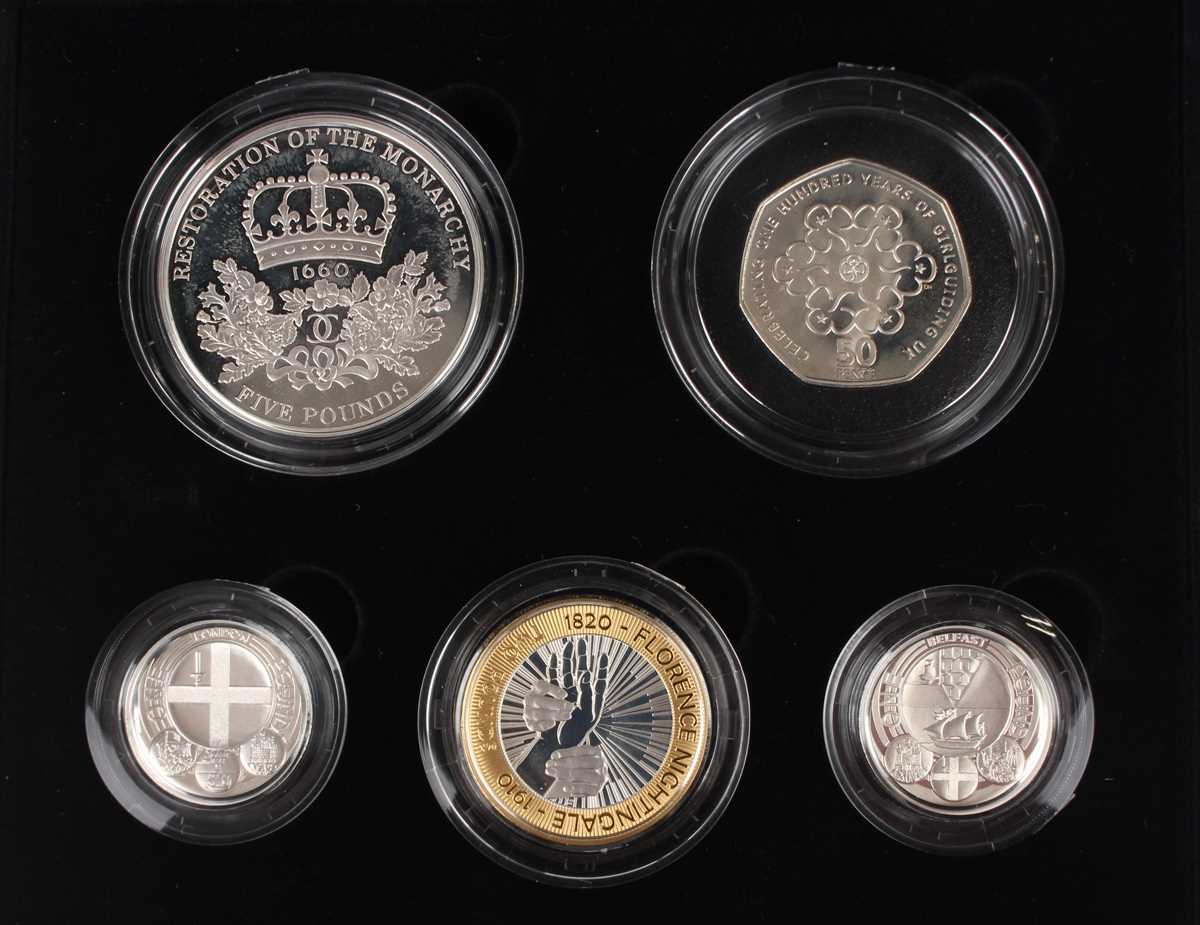 An Elizabeth II Royal Mint United Kingdom silver piedfort five-coin set, boxed with certificate - Image 2 of 3