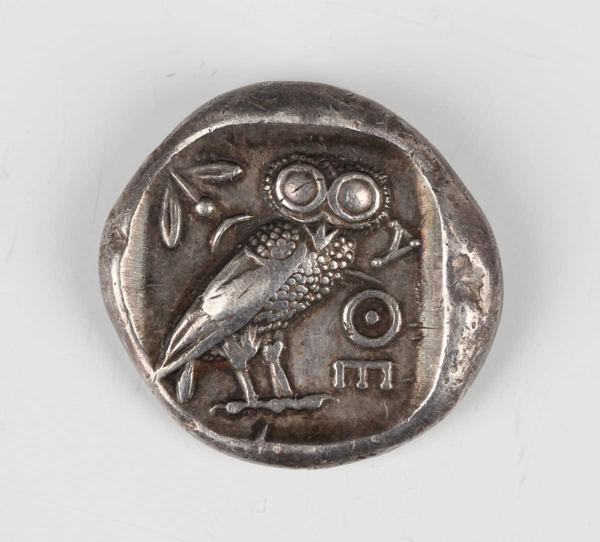 A Greece, Attica, Athens silver tetradrachm, circa 440-404 BC, obverse with head of Athena, - Image 2 of 2