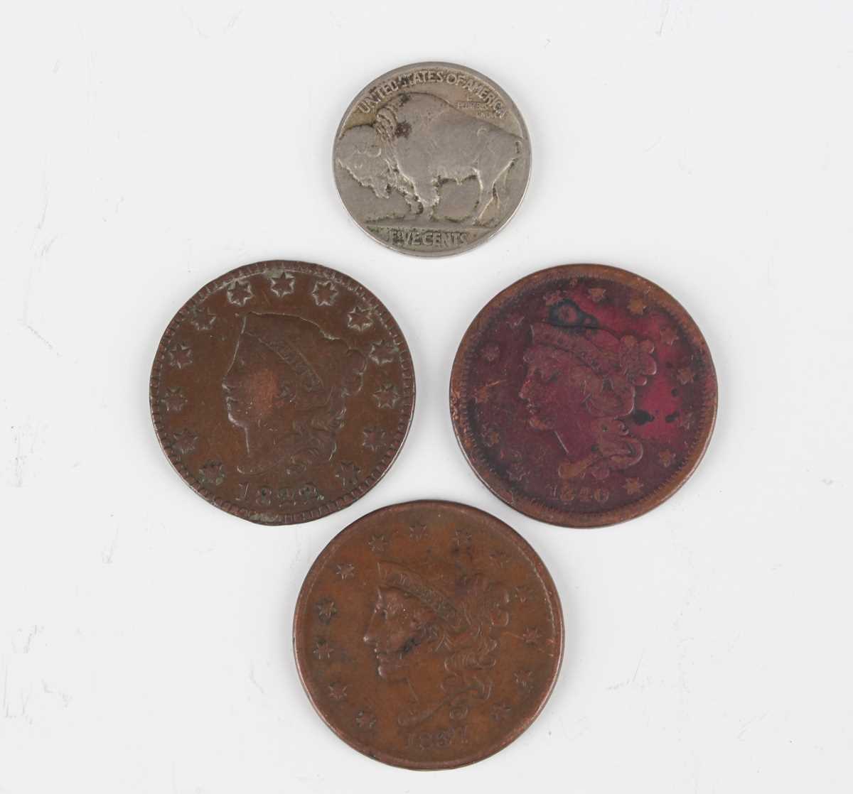 A collection of European and world coinage, including a James II sixpence 1687 and a group of USA - Image 6 of 9