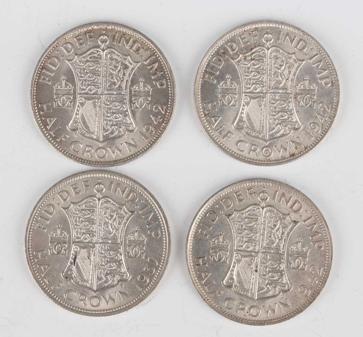 A collection of pre-1947 British silver nickel coinage, comprising a crown 1935, half-crowns, - Image 6 of 6