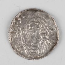 A Cnut hammered silver short cross penny 1016-1035, Sp 1159, obverse with bust facing left holding