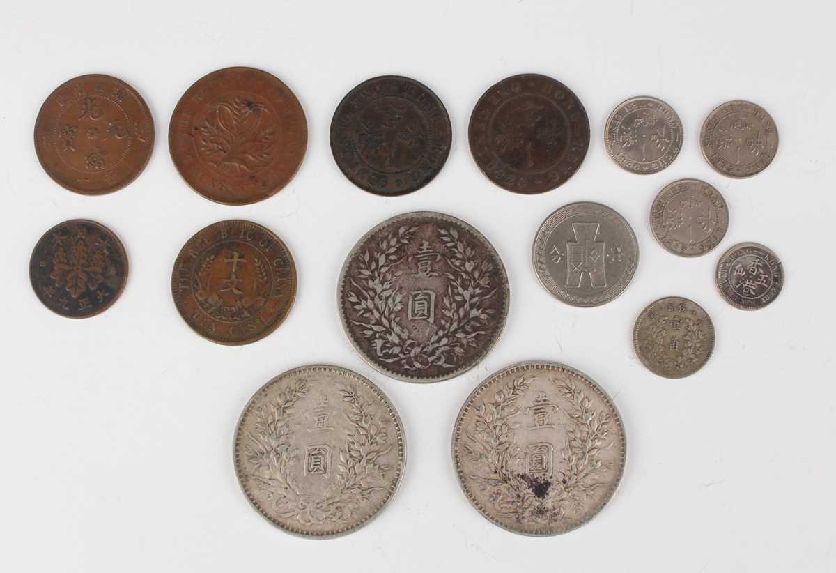 A group of three yuan Shi-kai or Fat Man dollars, 1914, 1920 and 1921, together with a group of - Image 2 of 2
