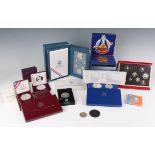 A group of USA proof commemorative and other coins, including a Prestige six-coin set 1987, deluxe-