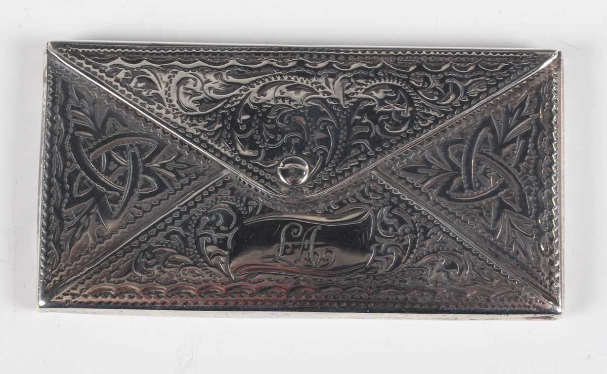 A mid-19th century Russian silver snuff box, 84 zolotnik, of rectangular form with curved ends, - Image 8 of 16