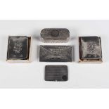 A mid-19th century Russian silver snuff box, 84 zolotnik, of rectangular form with curved ends,