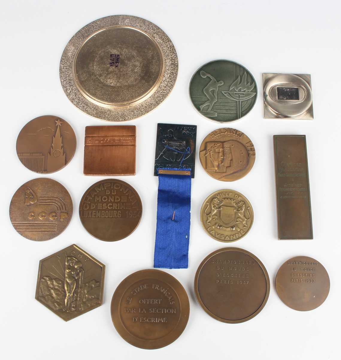 A small group of mid-20th century Olympic medallions and awards, purportedly won by Charles de - Image 2 of 2