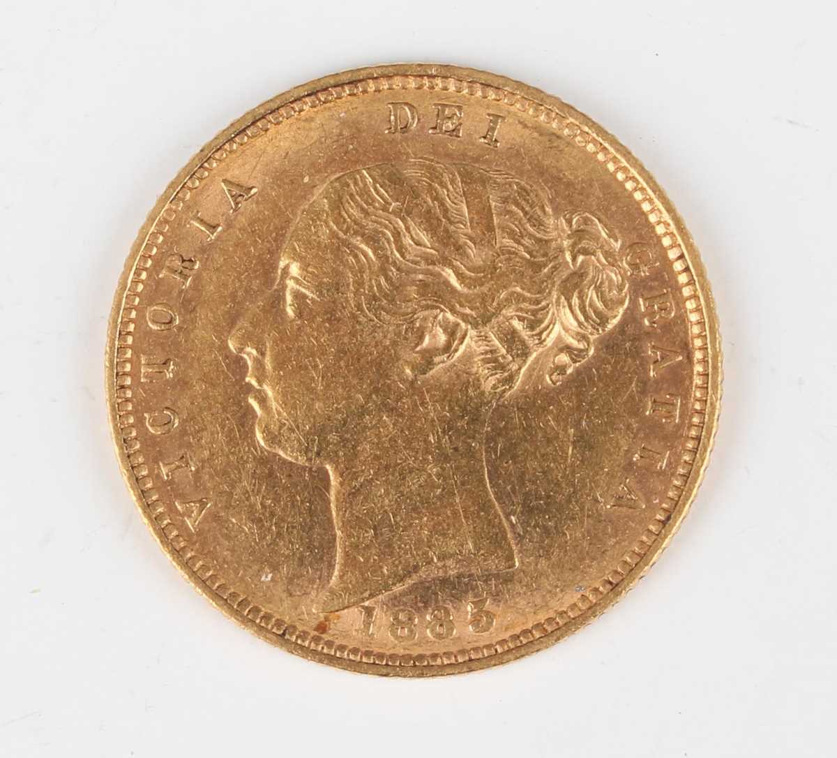 A Victoria Young Head half-sovereign 1885.