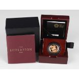 An Elizabeth II Royal Mint proof sovereign 2015, boxed with certificate and booklet.