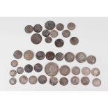 A collection of 17th, 18th and 19th century silver coinage, including a Victoria Jubilee Head half-