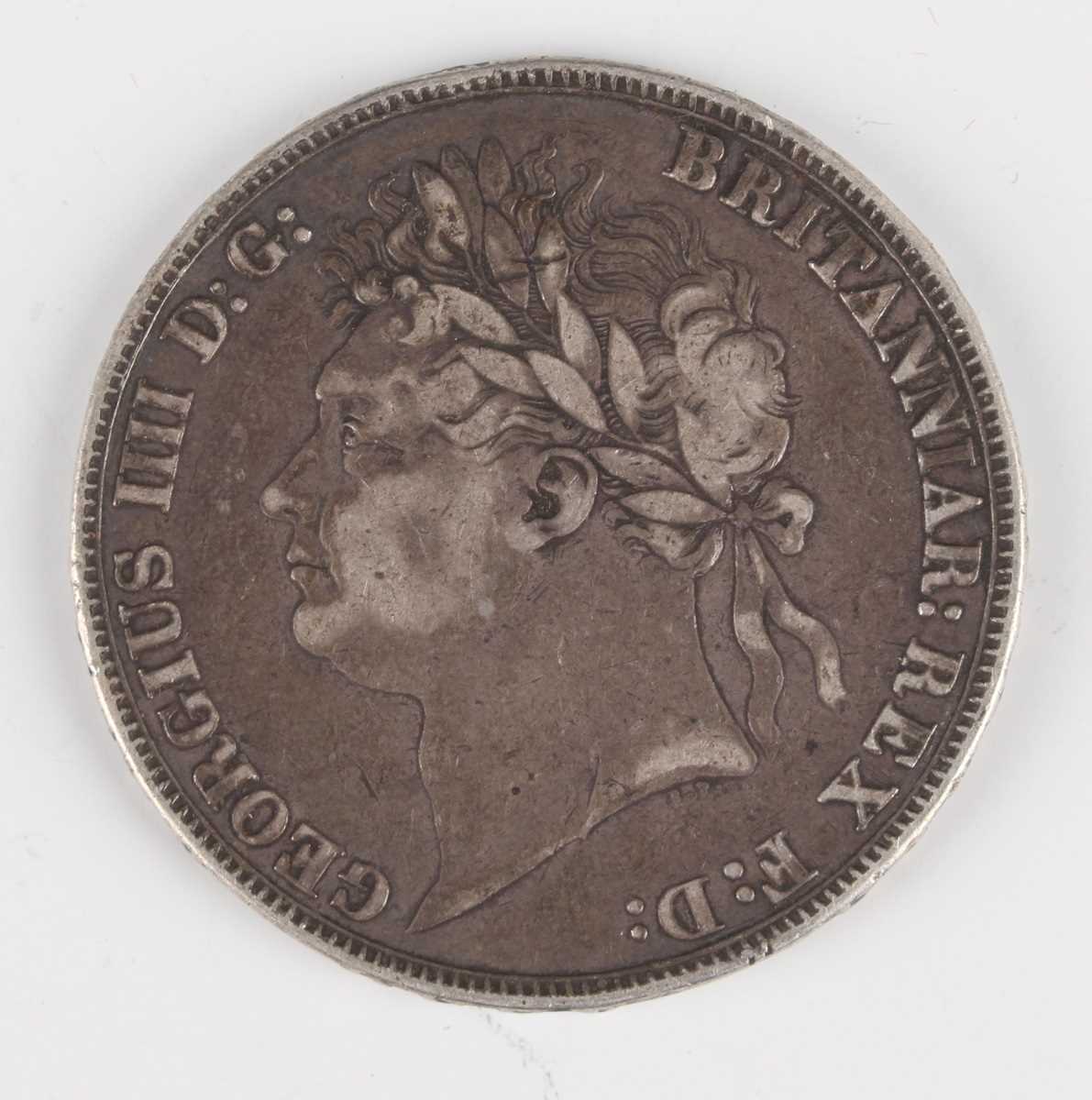 A small collection of British silver and silver nickel coinage, including a George IV crown 1821, - Image 2 of 9
