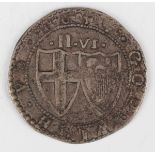 A Commonwealth half-crown contemporary forgery, circa 1649-1660, weight 11.07g.