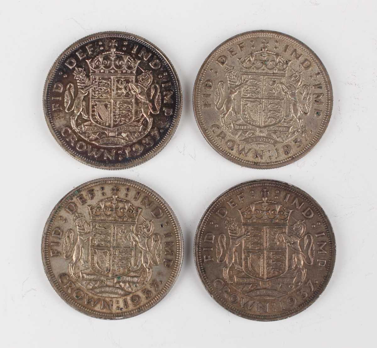 A large collection of pre-1947 British silver nickel coinage, including four George VI crowns - Image 3 of 3