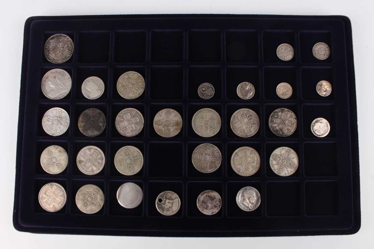 A collection of 18th, 19th and 20th century silver and other coinage, including half-crowns, - Image 5 of 8