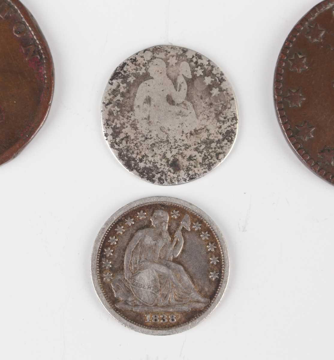 A collection of European and world coinage, including a James II sixpence 1687 and a group of USA - Image 4 of 9