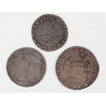 An Edward VI hammered fine silver issue sixpence, mintmark y, Southwark, together with a Mary