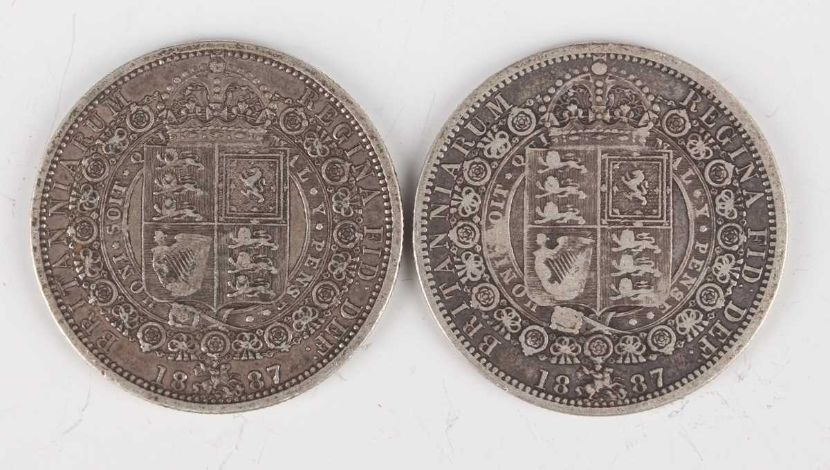 A small collection of British silver and silver nickel coinage, including a George IV crown 1821, - Image 7 of 9
