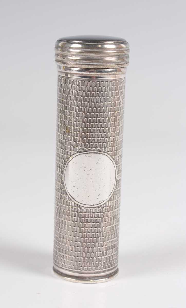 A late Victorian silver tea caddy and cover of shaped oval form with bright-cut decoration, - Image 8 of 10