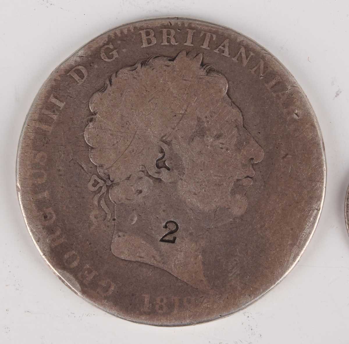 A collection of 18th, 19th and early 20th century British silver coinage, including an Anne half- - Image 2 of 3