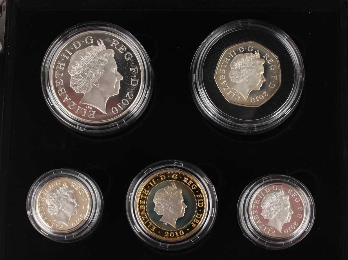 An Elizabeth II Royal Mint United Kingdom silver piedfort five-coin set, boxed with certificate - Image 3 of 3