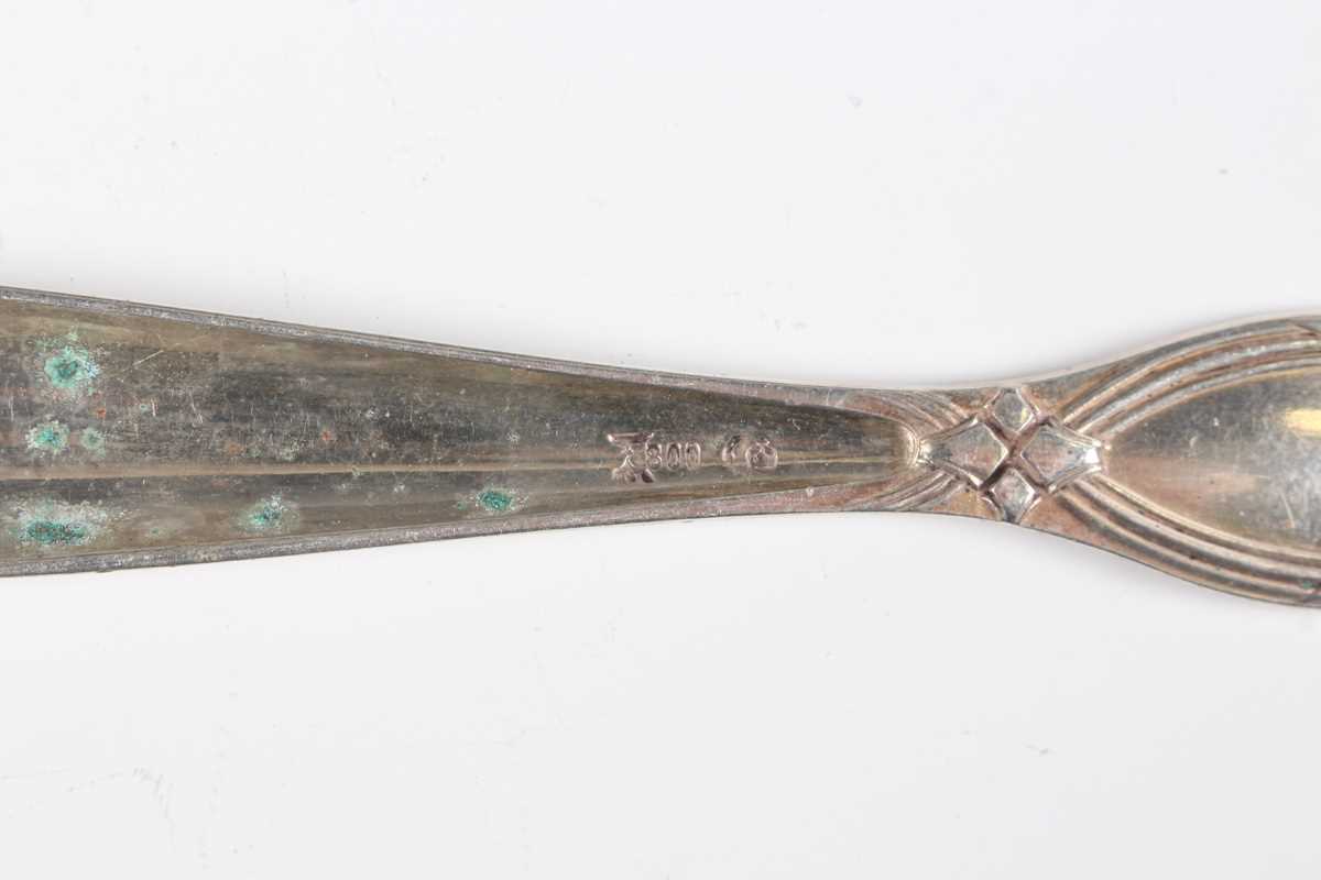 A set of eighteen early 20th century German .800 silver lobster picks, total weight 670g, length - Image 3 of 3