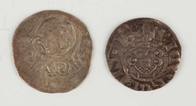 A Richard I short cross penny 1189-1199, London Mint, and a Henry III long cross penny 1247-1272,