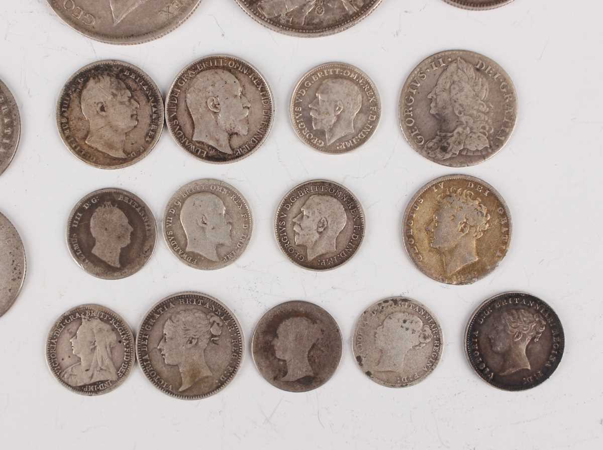 A collection of Victorian and later silver coinage, including a Victoria Young Head shilling 1883, a - Image 5 of 5