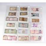 A collection of approximately one hundred and sixty mid to late 20th century Iranian banknotes,