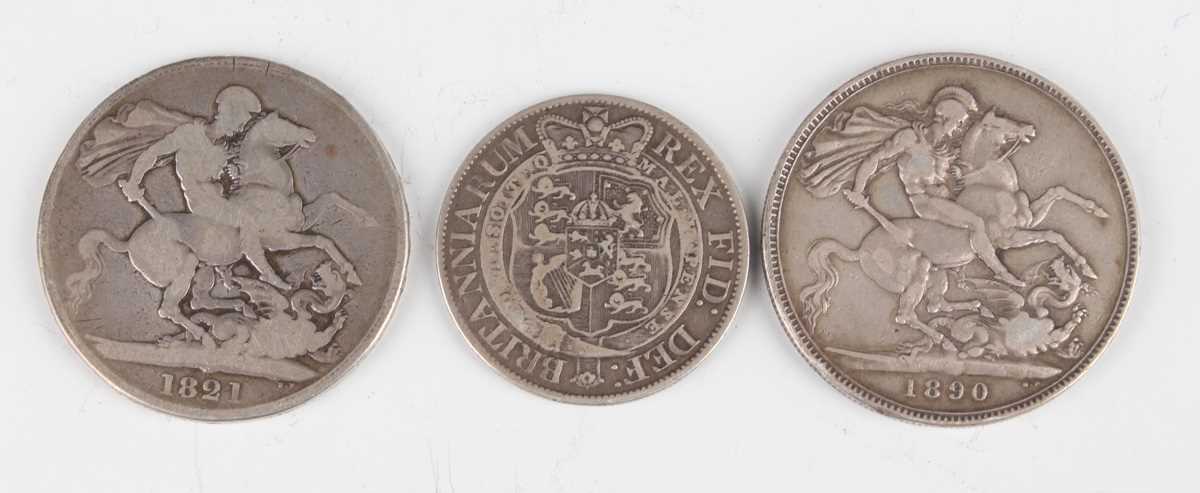 A collection of 17th, 18th and 19th century silver and copper alloy coinage, including an Anne - Image 5 of 5