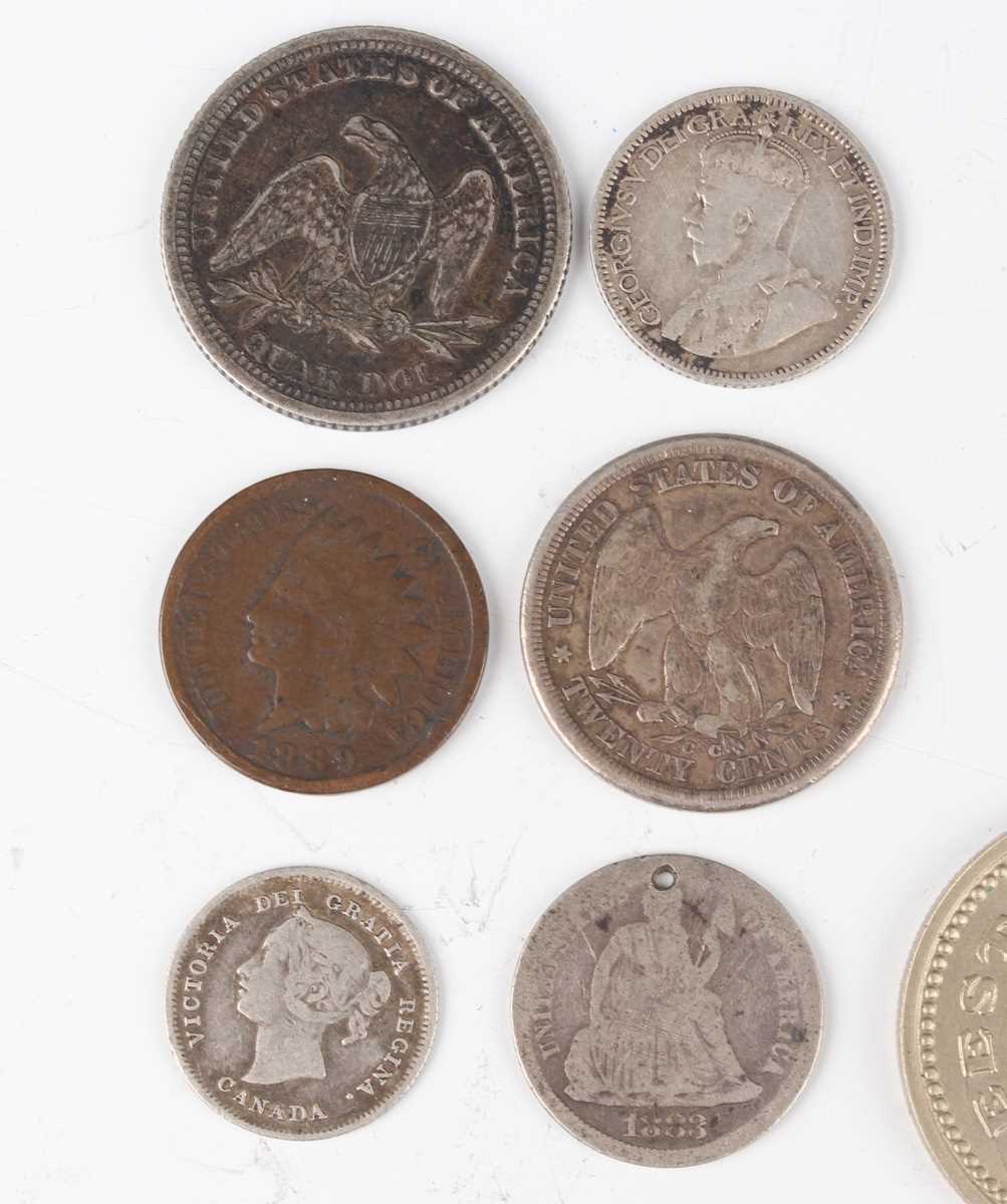 A collection of European and world coins and tokens, including a small group of USA coins, including - Image 4 of 7