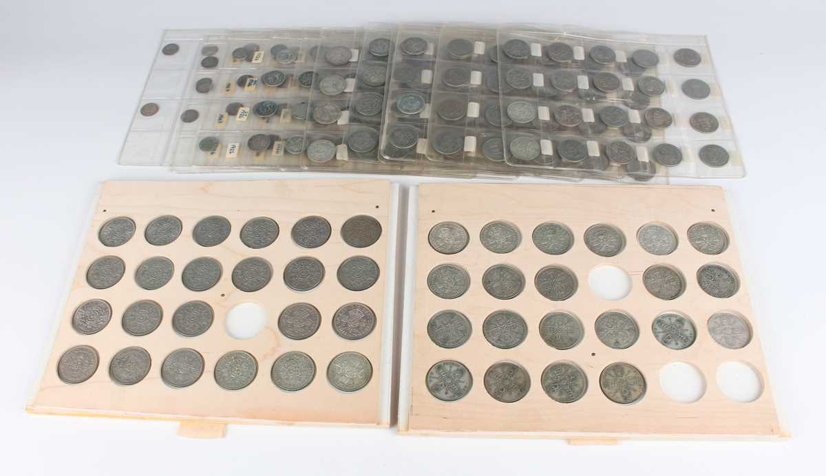 A collection of various Victorian and later silver, silver nickel and nickel coinage, including
