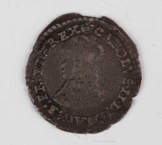 A Charles II hammered twopence 1660-1685, mintmark star.