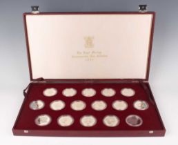 An Elizabeth II Royal Mint silver fifteen-coin set 1981 celebrating the Royal Marriage, cased (one