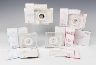 A group of four Elizabeth II Royal Mint Treasure for Life Beatrix Potter silver proof fifty