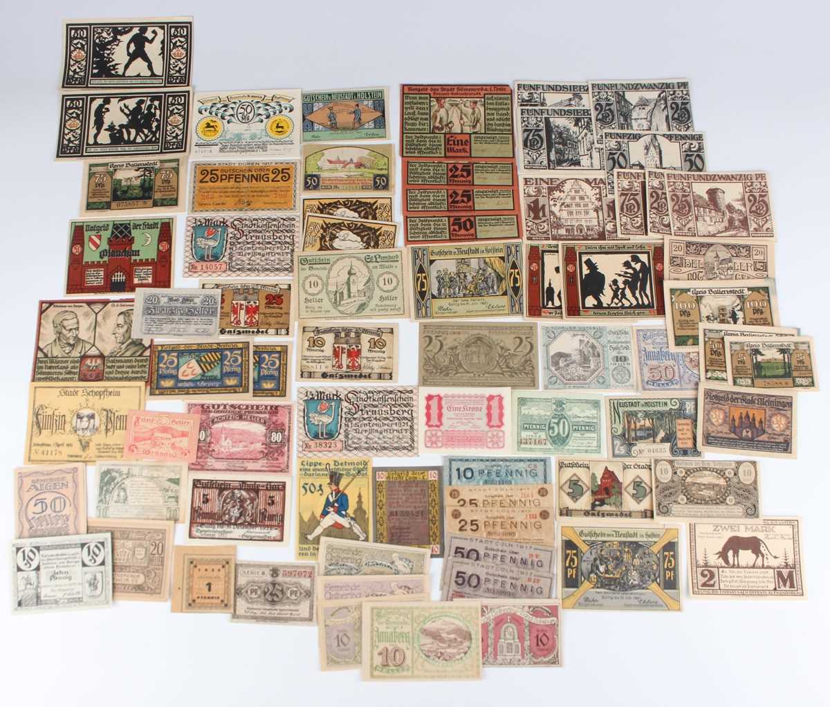 A large collection of European and world banknotes, mostly circulated and soiled, including a - Image 2 of 7
