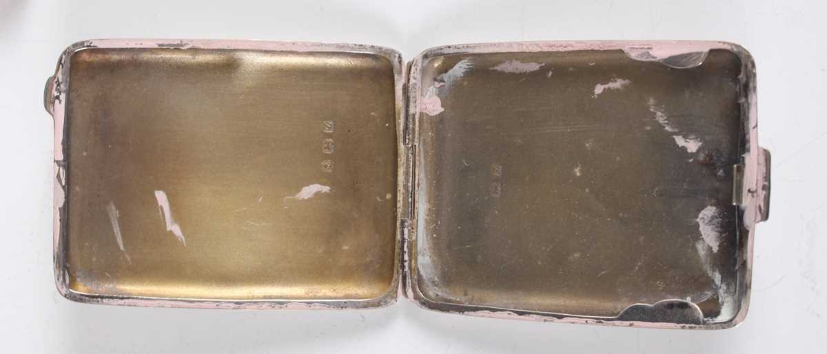 A Victorian silver snuff box of curved rectangular form, engraved with fern fronds, Birmingham - Image 7 of 14