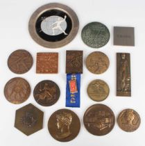 A small group of mid-20th century Olympic medallions and awards, purportedly won by Charles de
