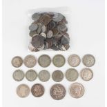 A collection of British and world coinage, including a Canada dollar 1939, a USA dollar 1879 and a
