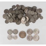 A collection of pre-1947 British silver nickel coinage, comprising a crown 1935, half-crowns,