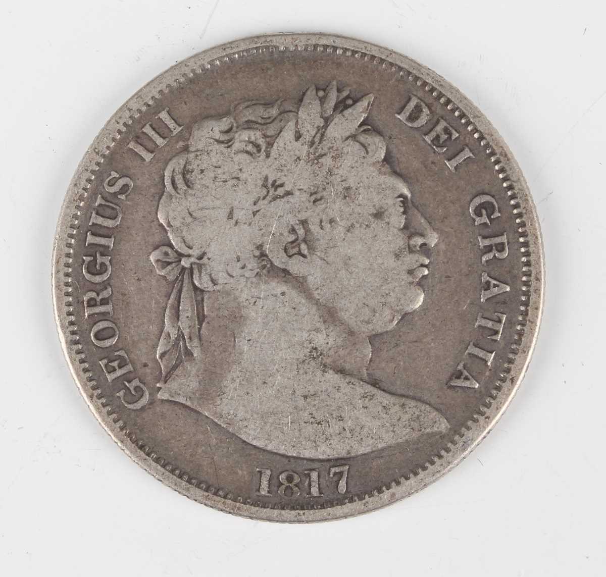 A small collection of British silver and silver nickel coinage, including a George IV crown 1821, - Image 4 of 9