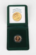 An Elizabeth II Royal Mint proof sovereign 1980, cased with certificate.