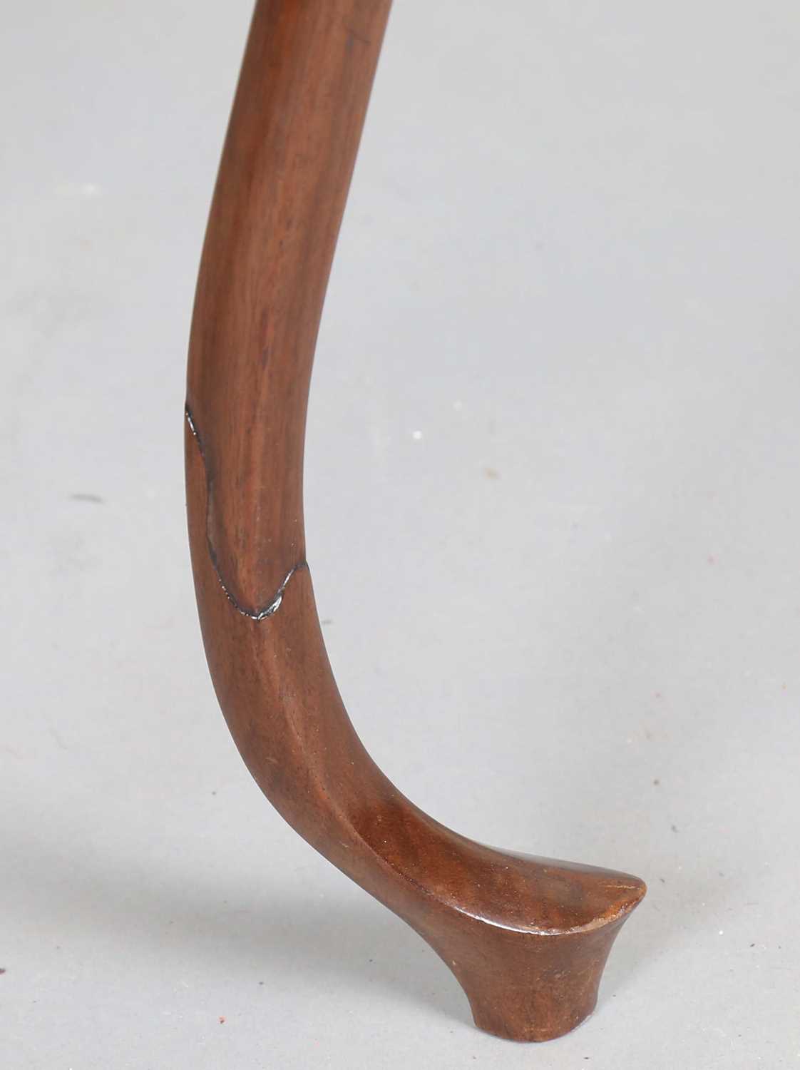 A George III Sheraton period mahogany kettle stand, the frieze fitted with two slides, raised on - Image 7 of 10