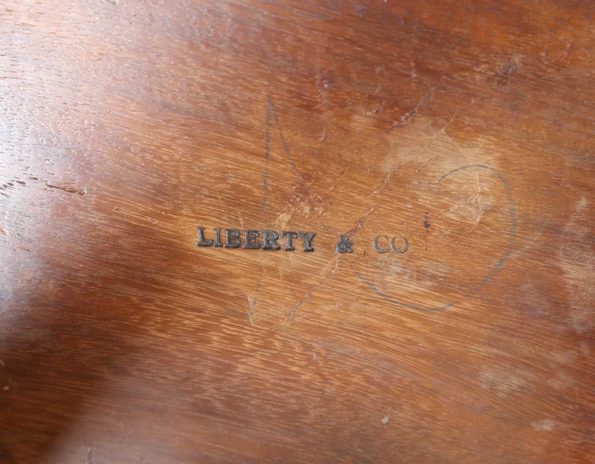 A pair of early 20th century Arts and Crafts walnut two-tier occasional tables, both stamped ' - Image 11 of 11